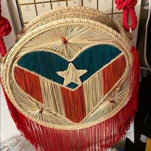Handmade Puerto Rican crossbody bag with Fringe